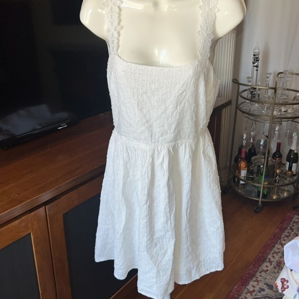 Lulus White Eyelet Ruffled Backless Mini Dress - image 5
